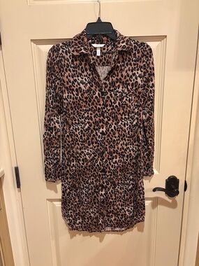 Soma Leopard button down nightshirt